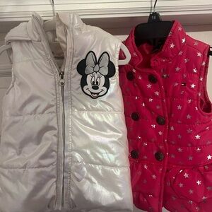 Bundle Tommy Hilfiger Toddler’s Vest and Disney Mickey Mouse Vest Hoodie w/Ears.
